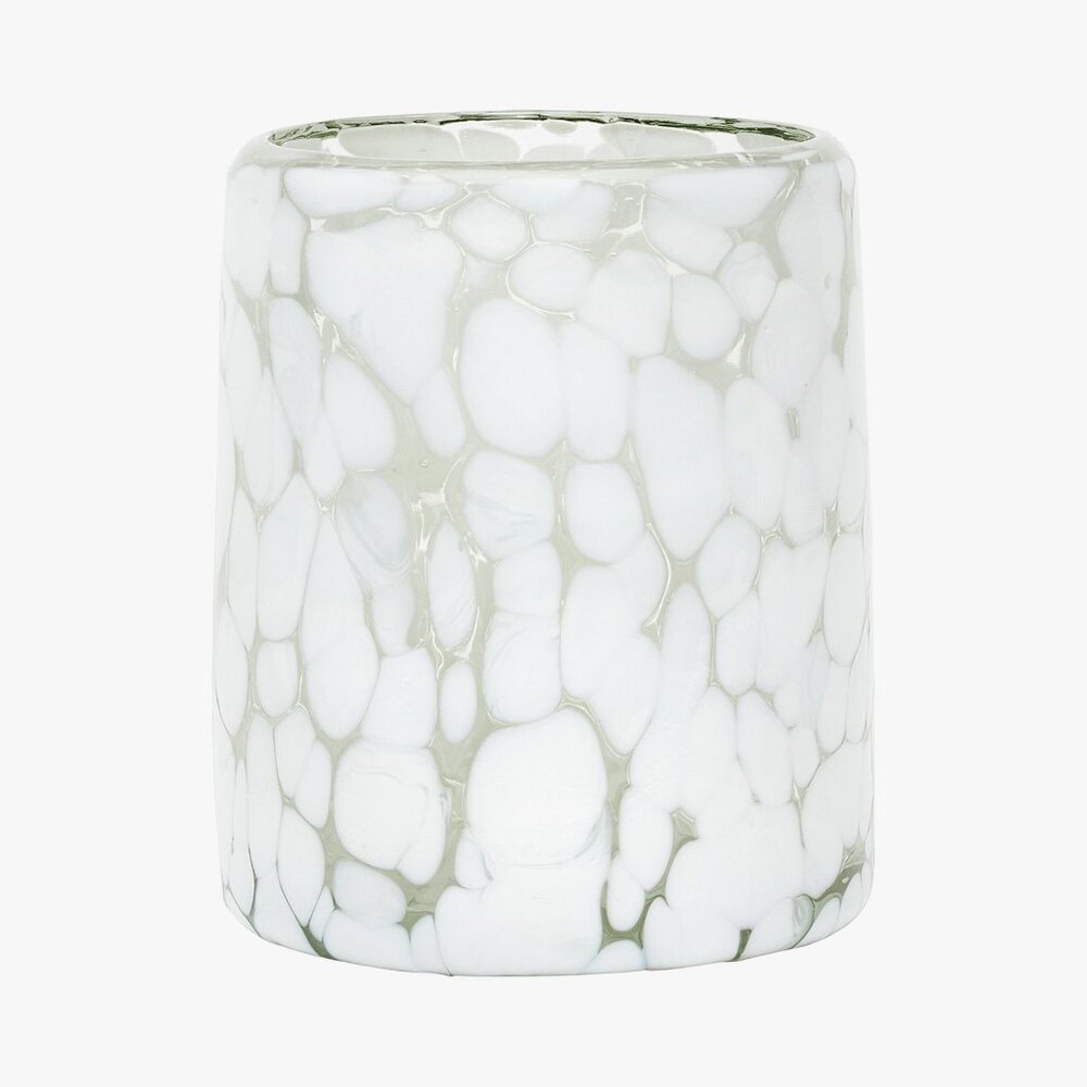 New! Pottery Barn Jalisco Double Old Fashioned Glasses, Set of 2 - White